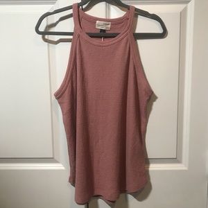 Mauve high neck tank top